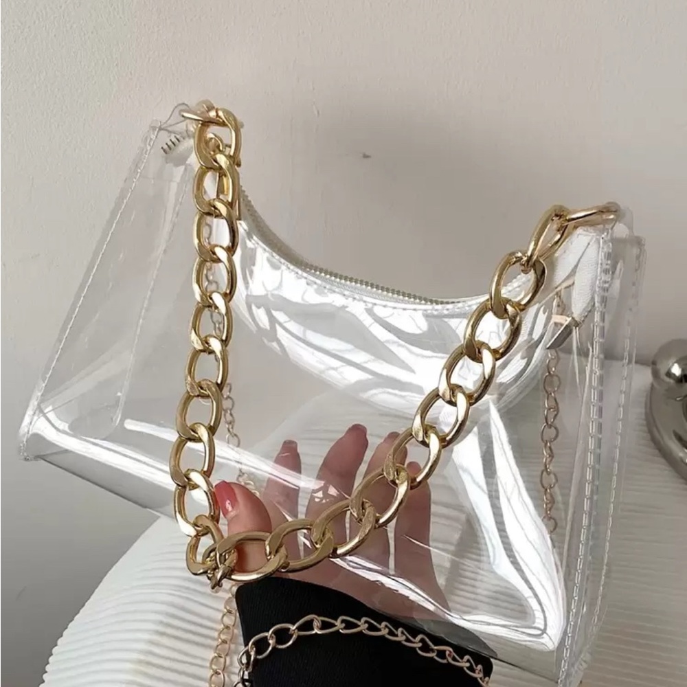 Clear Chain Shoulder Bag concert, stadium